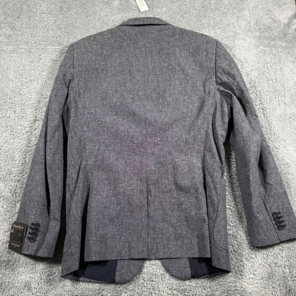 Banana Republic Tailored Slim Fit Linen‎ Cotton Blazer Jacket Grey 42 NEW $180